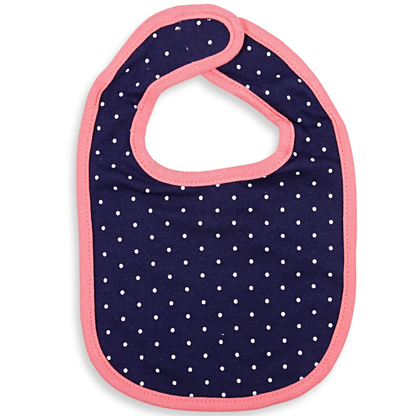Feeding Bibs Pack Of 3 Cherry, Striped And Polka Pink Blue