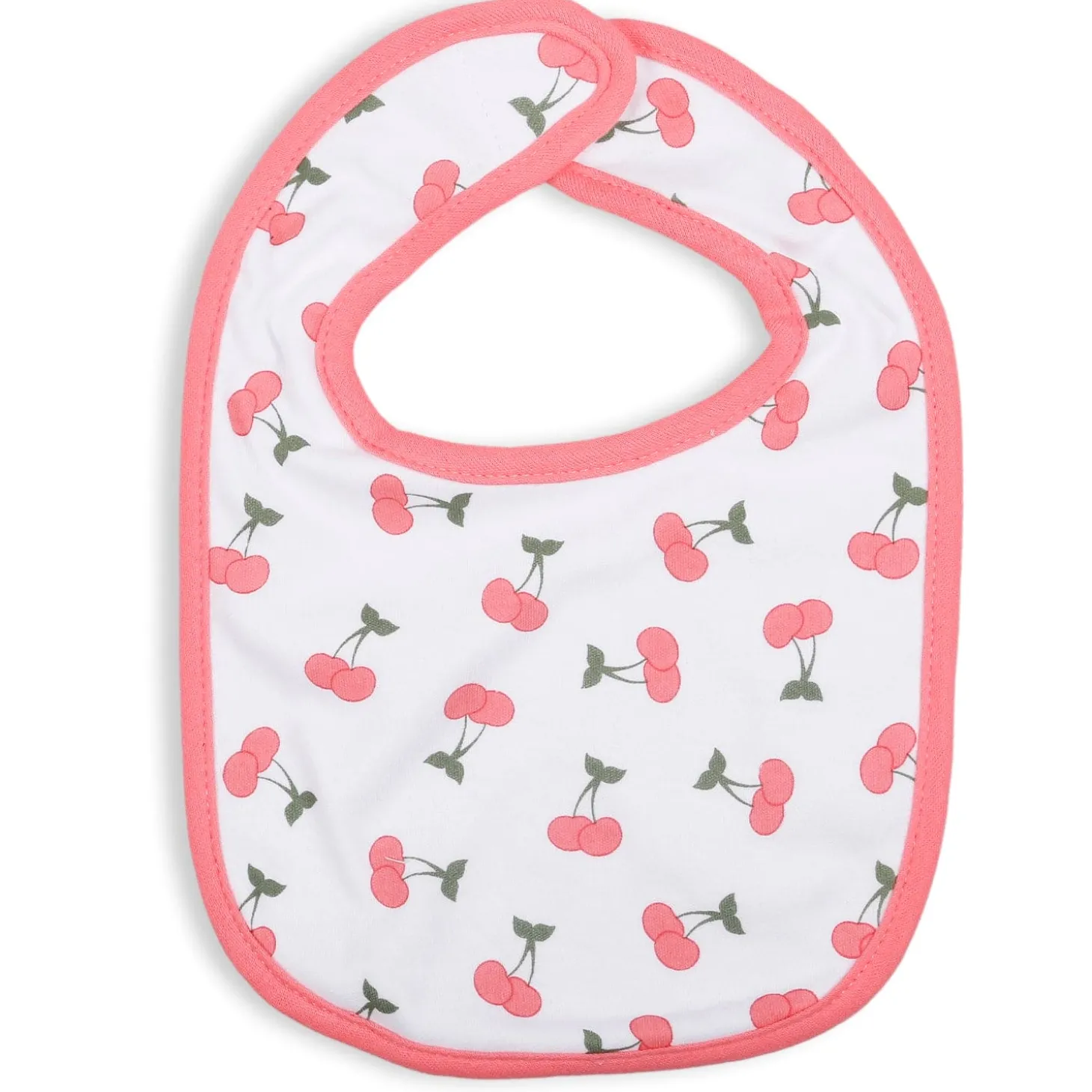 Feeding Bibs Pack Of 3 Cherry, Striped And Polka Pink Blue