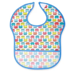 Feeding Bibs Pack Of 2 Crumb Catcher Waterproof Surfer Dude Blue