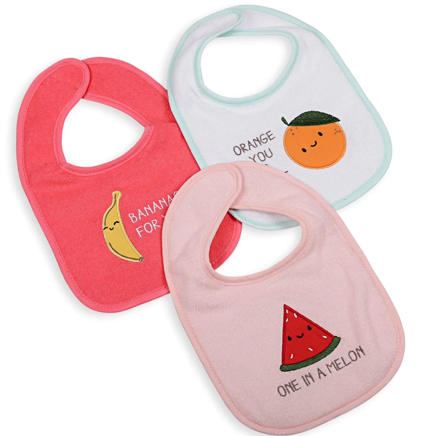 Feeding Bibs Pack Of 3 One In A Melon Multicolour