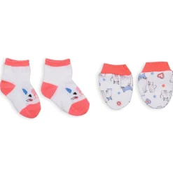Feeding Bibs Socks And Mittens Set Of 3 Winking Cat White