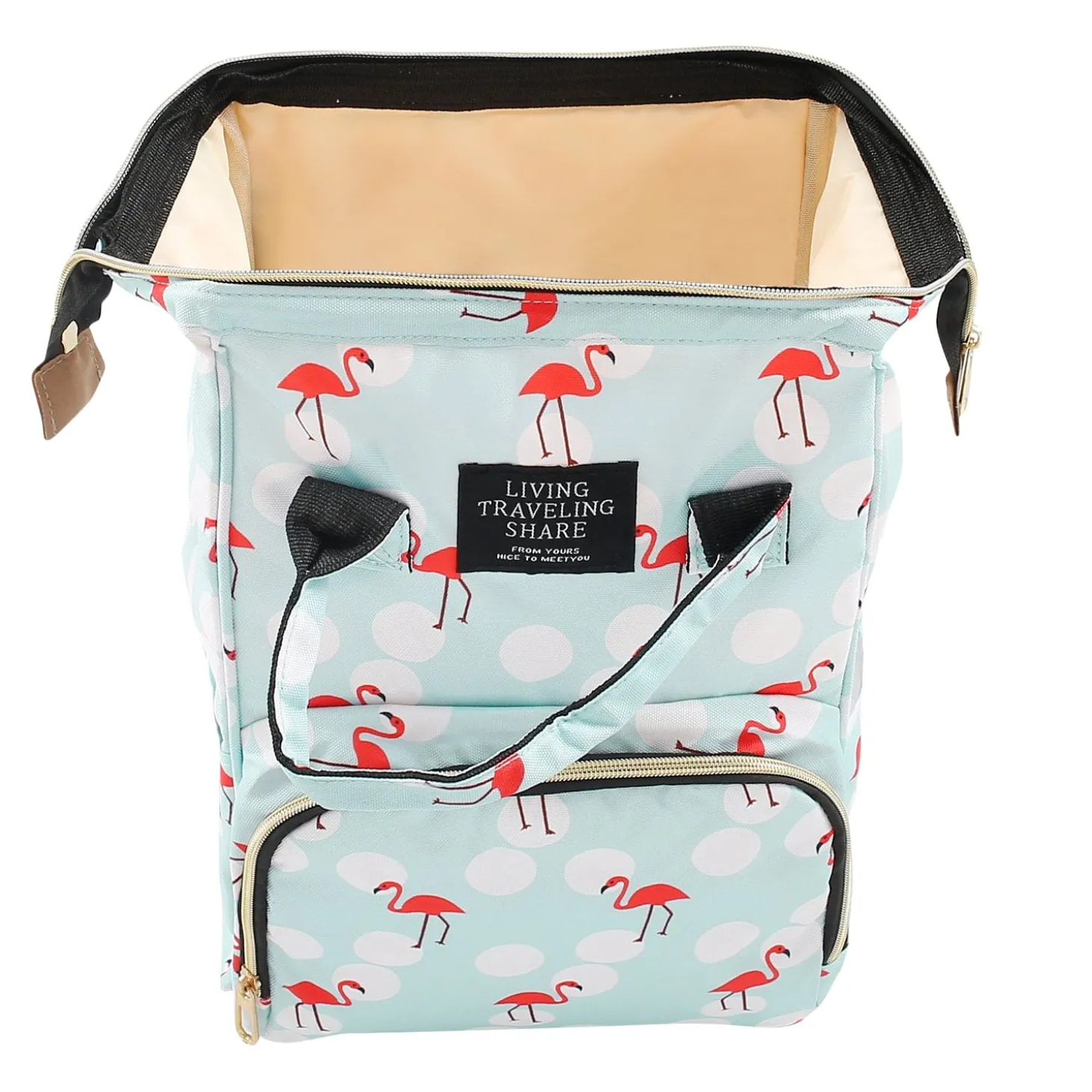 Flamingo Light Blue Diaper Bag