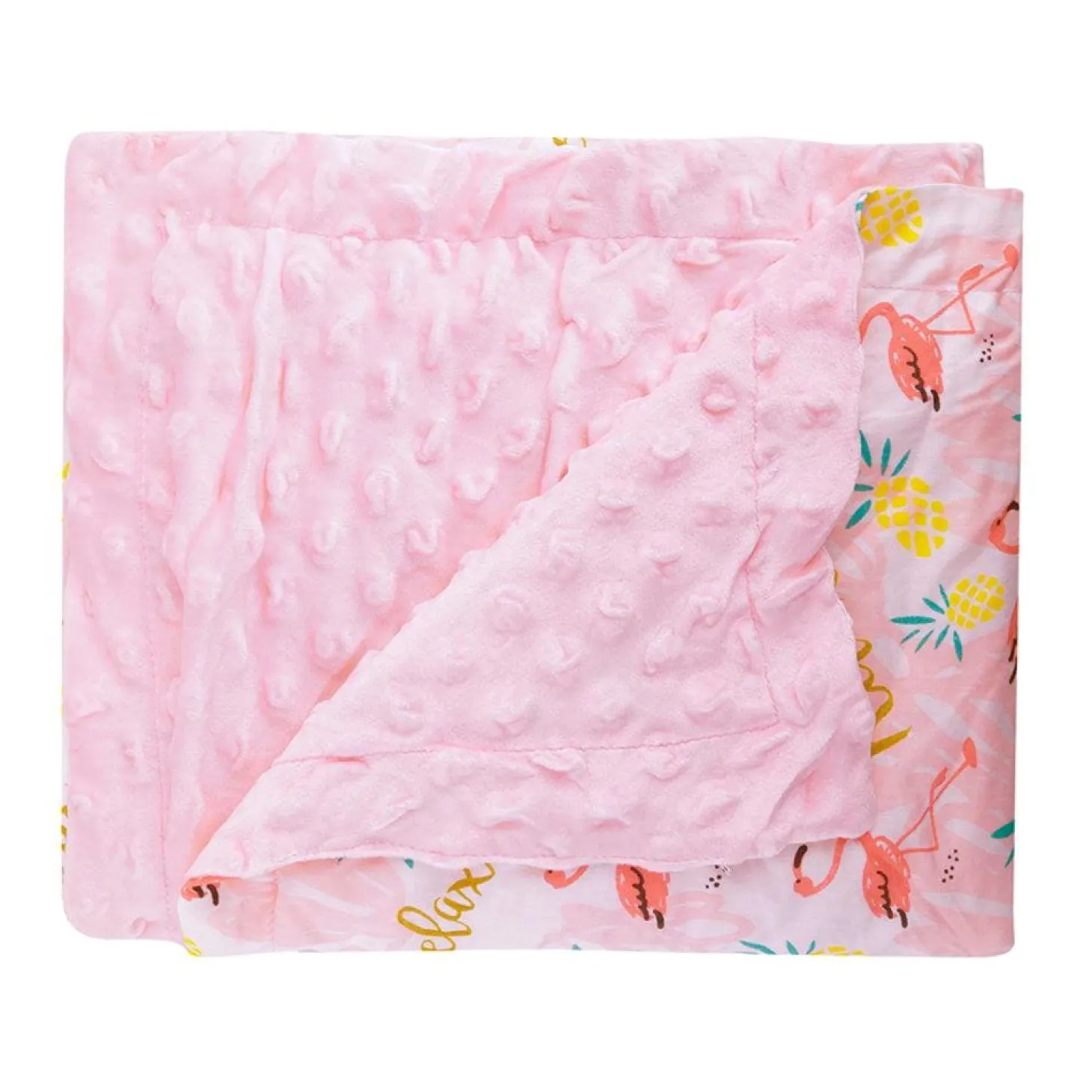 Flamingo Pink Double Sided Blanket