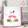 Flamingoes in Love White And Red Two-Ply Blanket