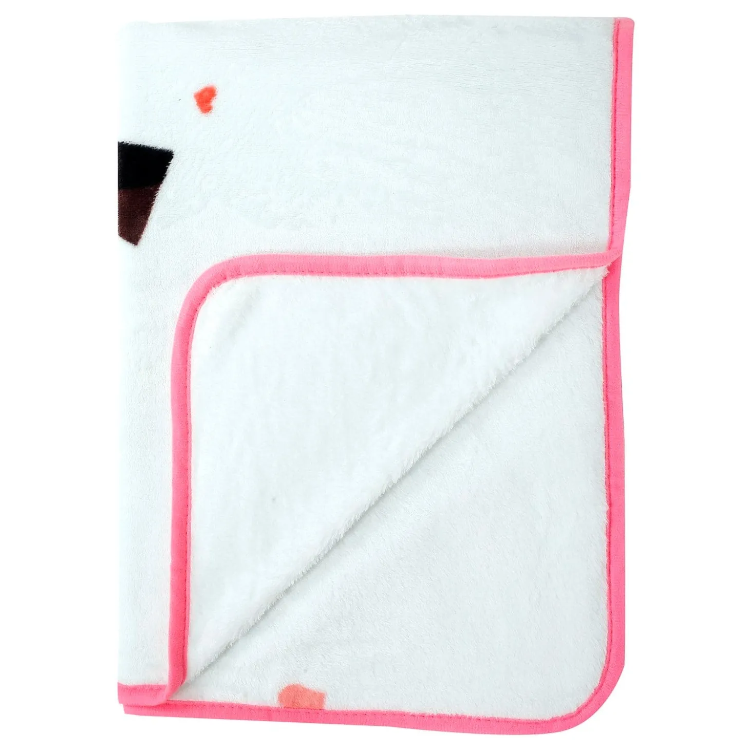 Flamingoes in Love White One Ply Blanket