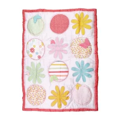 Floral Dreams Pink 4 Pcs Crib Set