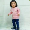 Floral Embroidery Premium Full Sleeves Knitted Sweater - Pink