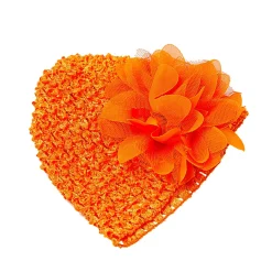 Floral Orange Socks And Cap Set