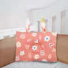 Floral Peach, White Double Sided Pillow