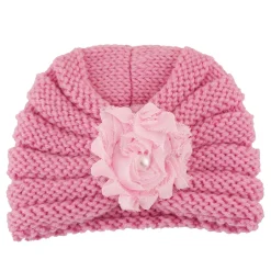 Floral Pink Turban Cap