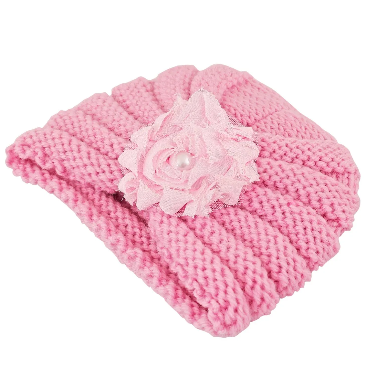 Floral Pink Turban Cap