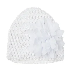 Floral White Socks And Cap Set