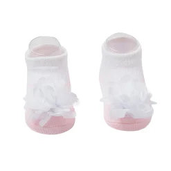 Floral White Socks And Cap Set