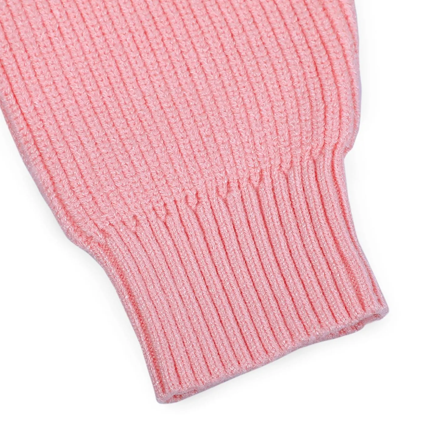 Flowers And Frills Premium Full Sleeves Knitted Sweater - Peach