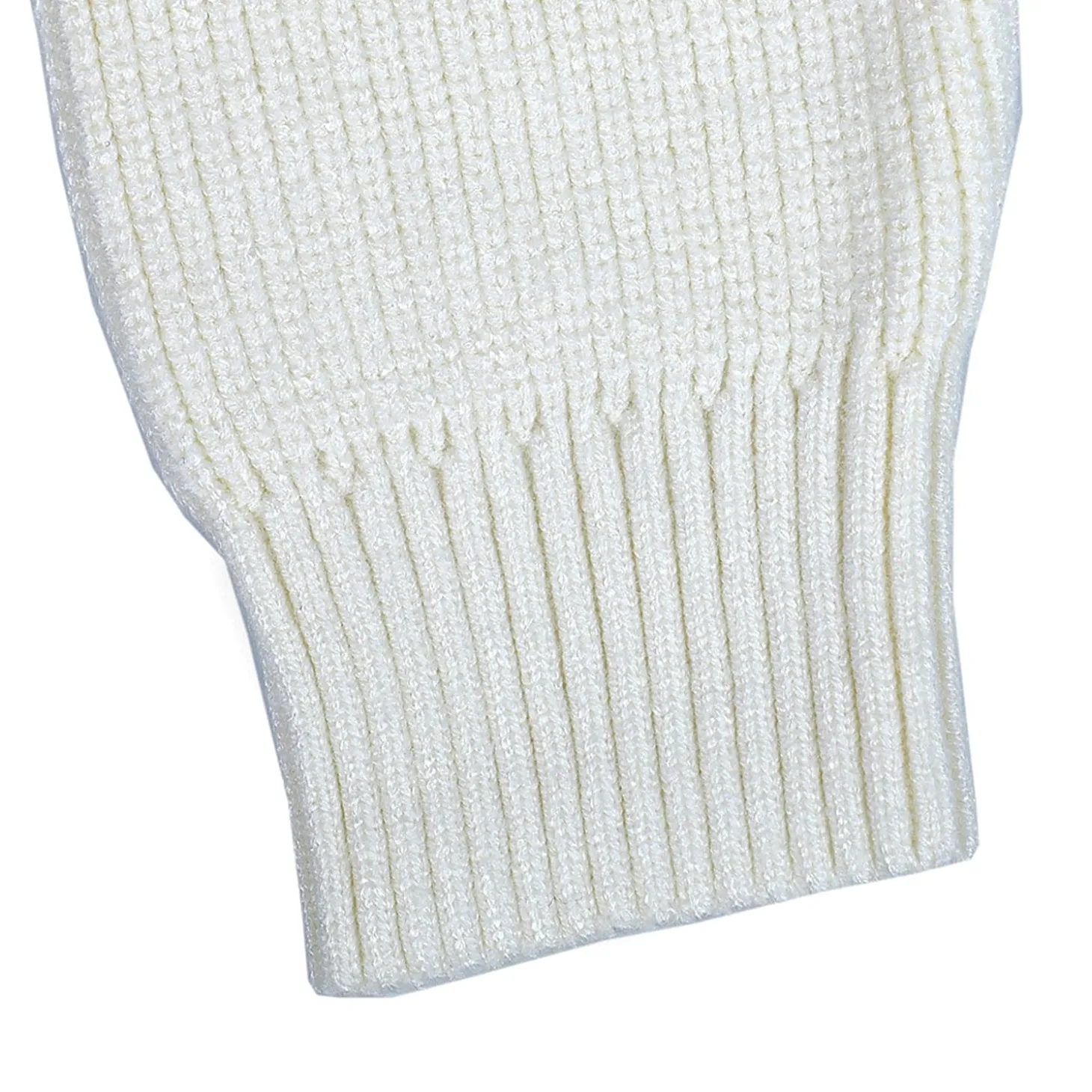 Flowers And Frills Premium Full Sleeves Knitted Sweater - Off White