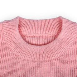 Flowers And Frills Premium Full Sleeves Knitted Sweater - Peach