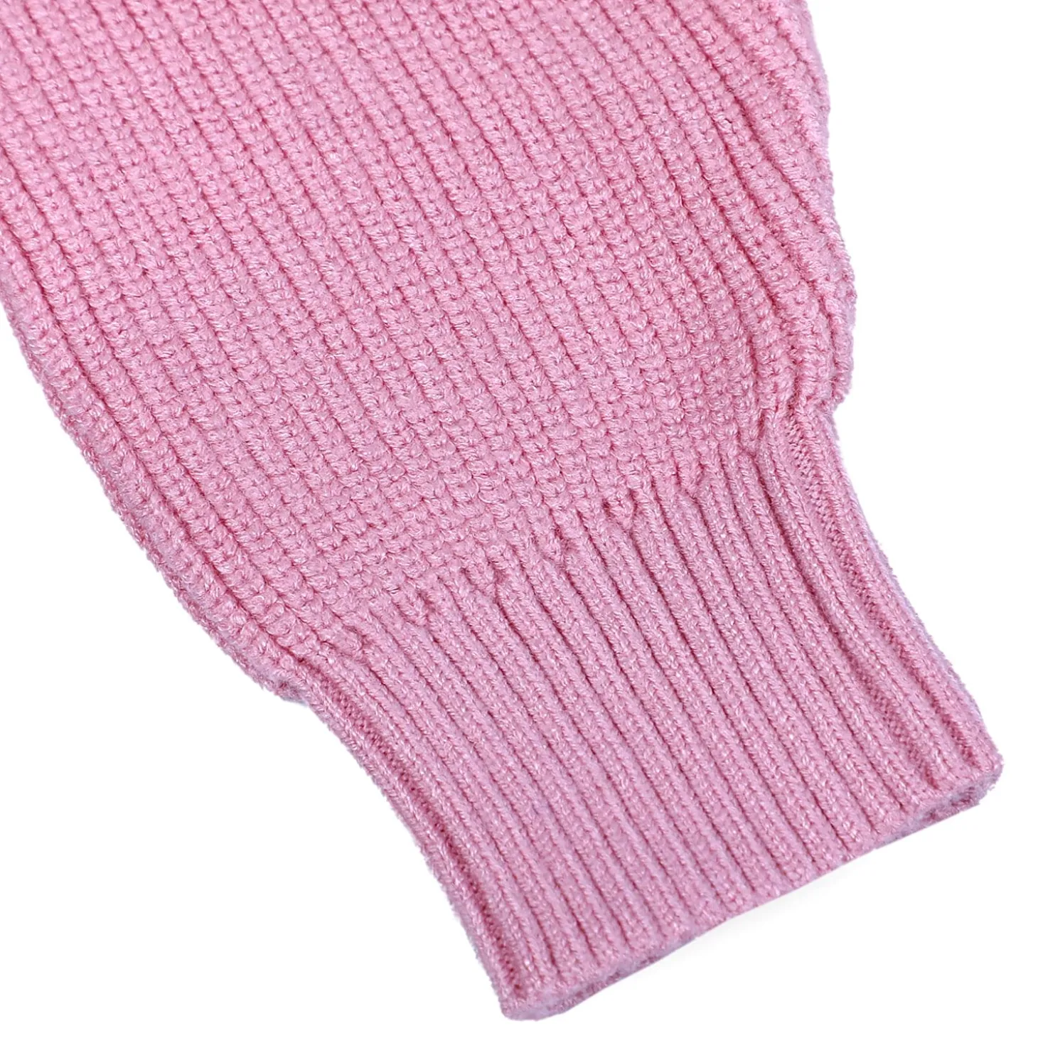 Flowers And Frills Premium Full Sleeves Knitted Sweater - Pink