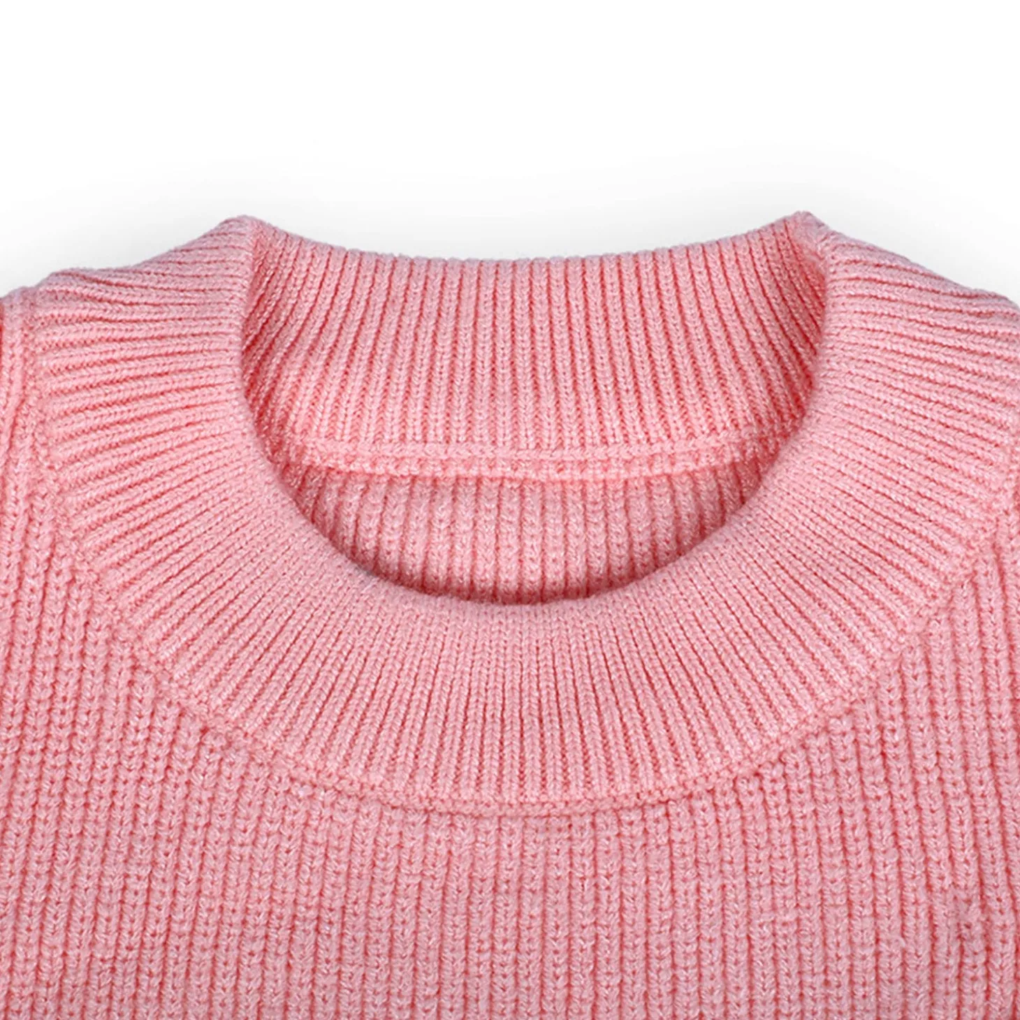 Flowers And Frills Premium Full Sleeves Knitted Sweater - Peach