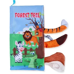 Forest Tail Early Children Sensory Development Interactive 3D Cloth Book With Rustle Paper - Multicolour