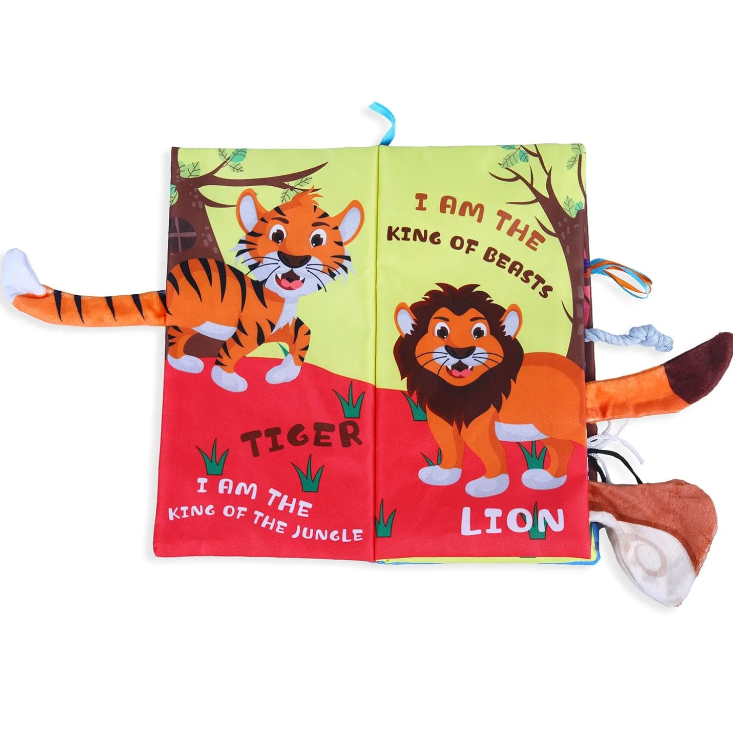 Forest Tail Early Children Sensory Development Interactive 3D Cloth Book With Rustle Paper - Multicolour