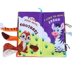Forest Tail Early Children Sensory Development Interactive 3D Cloth Book With Rustle Paper - Multicolour