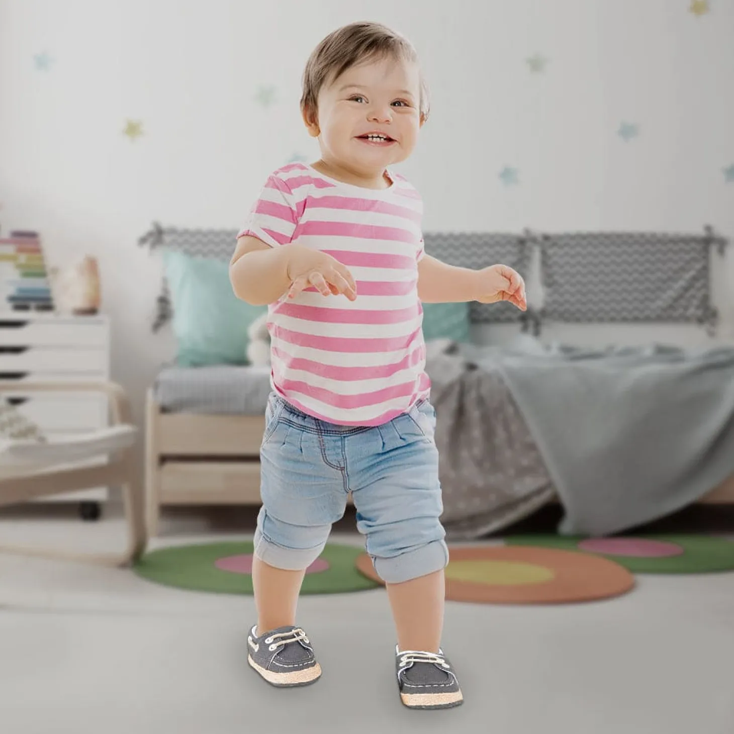 Formal Grey Baby Boat Shoes