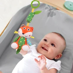Fox Orange And Green Hanging Musical Toy