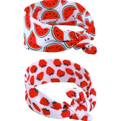Fruitilicious Bow Knot Headbands 2 Pcs - Red