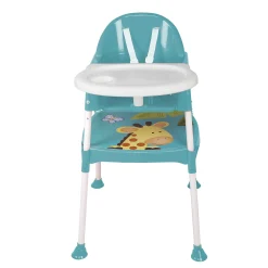 Giraffe Teal High Dining Chair