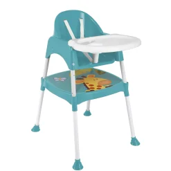 Giraffe Teal High Dining Chair