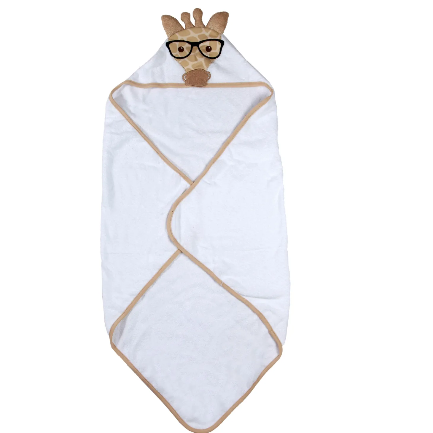 Giraffe White Animal Hooded Towel