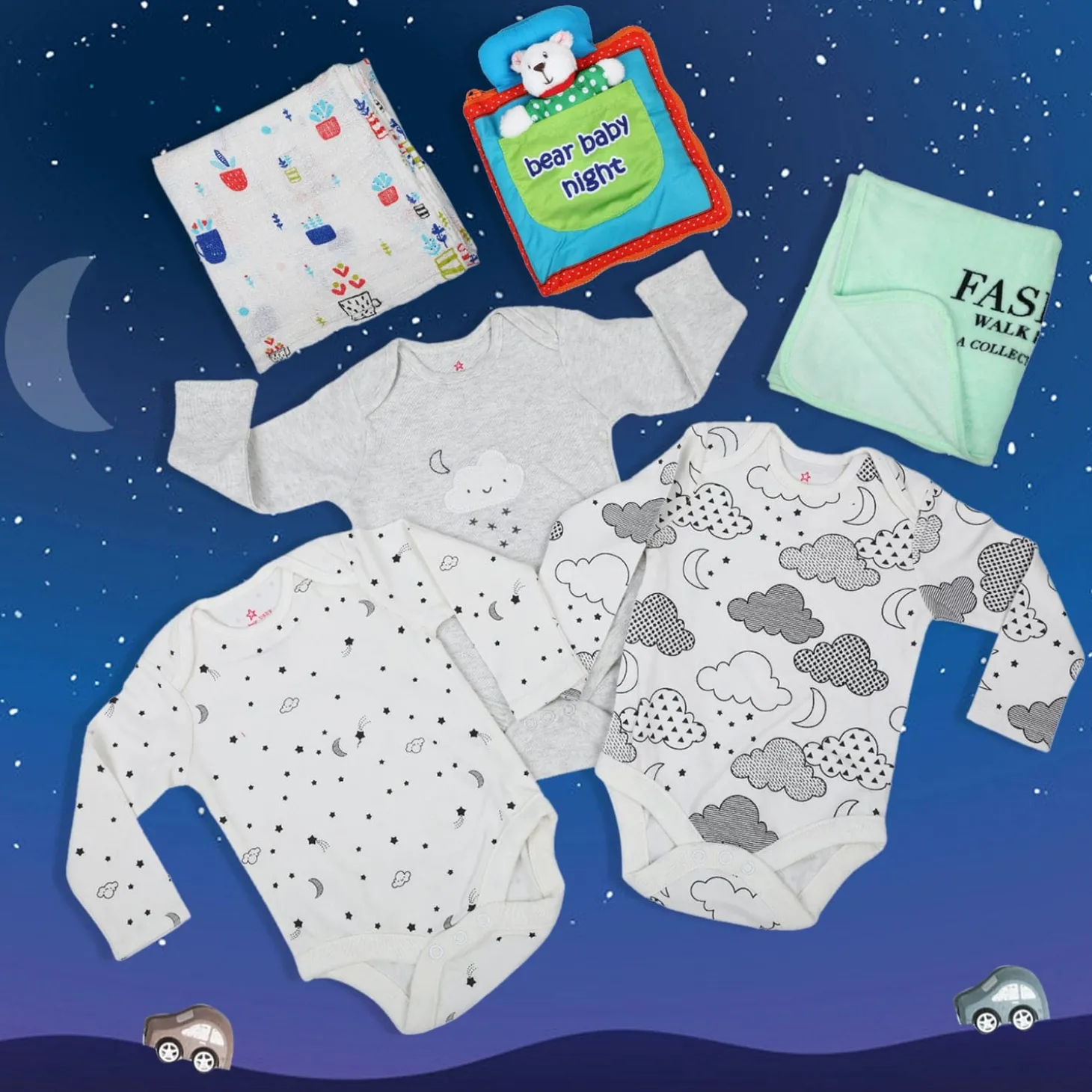 Good Night Sleep 6 Pcs Gift Hamper Unisex Multicolour