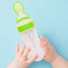 Green 90 Ml Squeeze Bottle Feeder With Dispensing Spoon