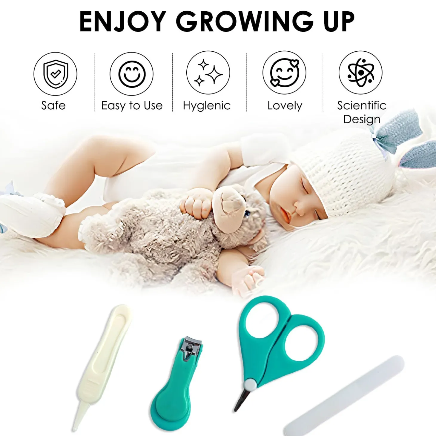 Grooming My Star Turquoise 4 Pcs Nail Clipper Set
