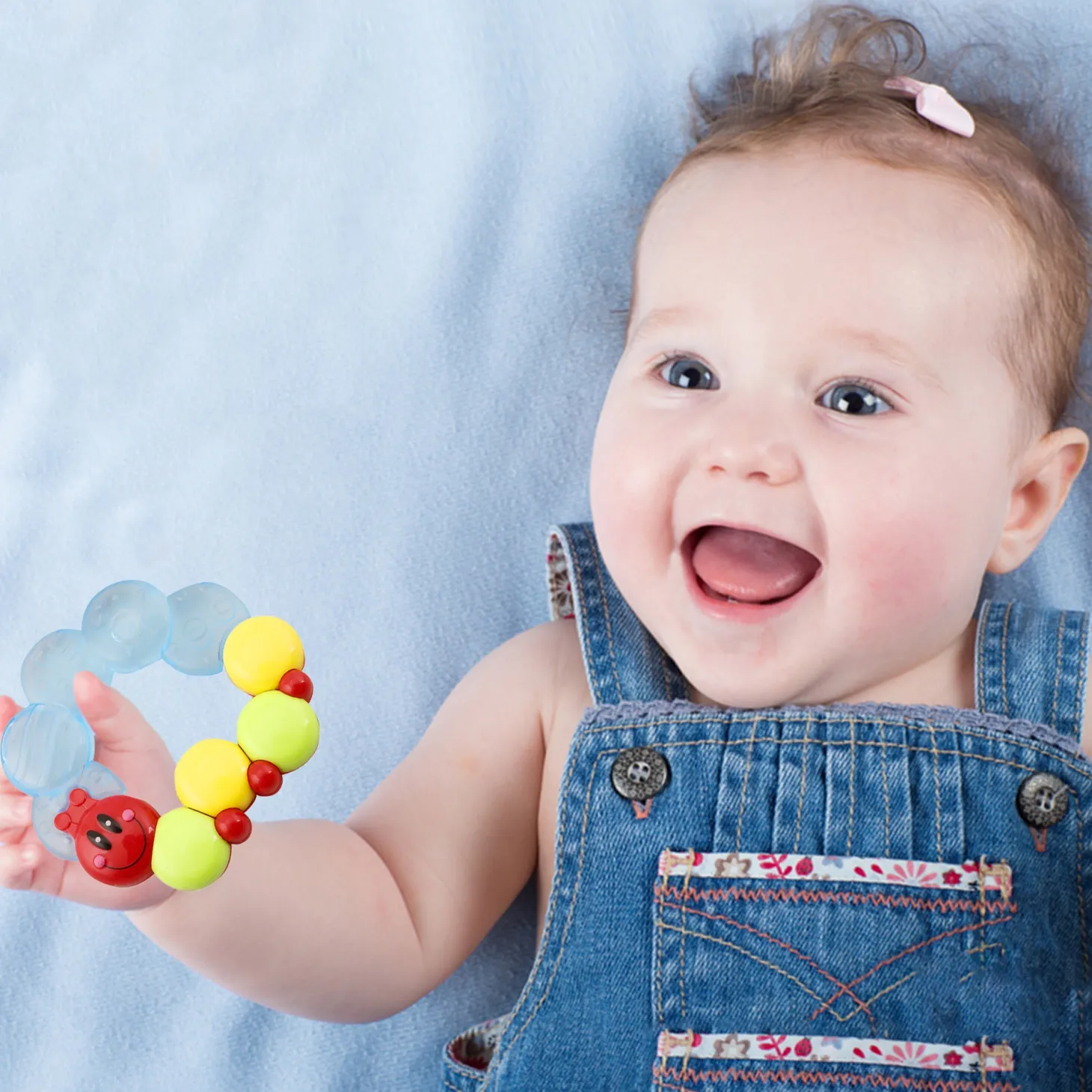 Growing Caterpillar Multicolour Rattle Teether