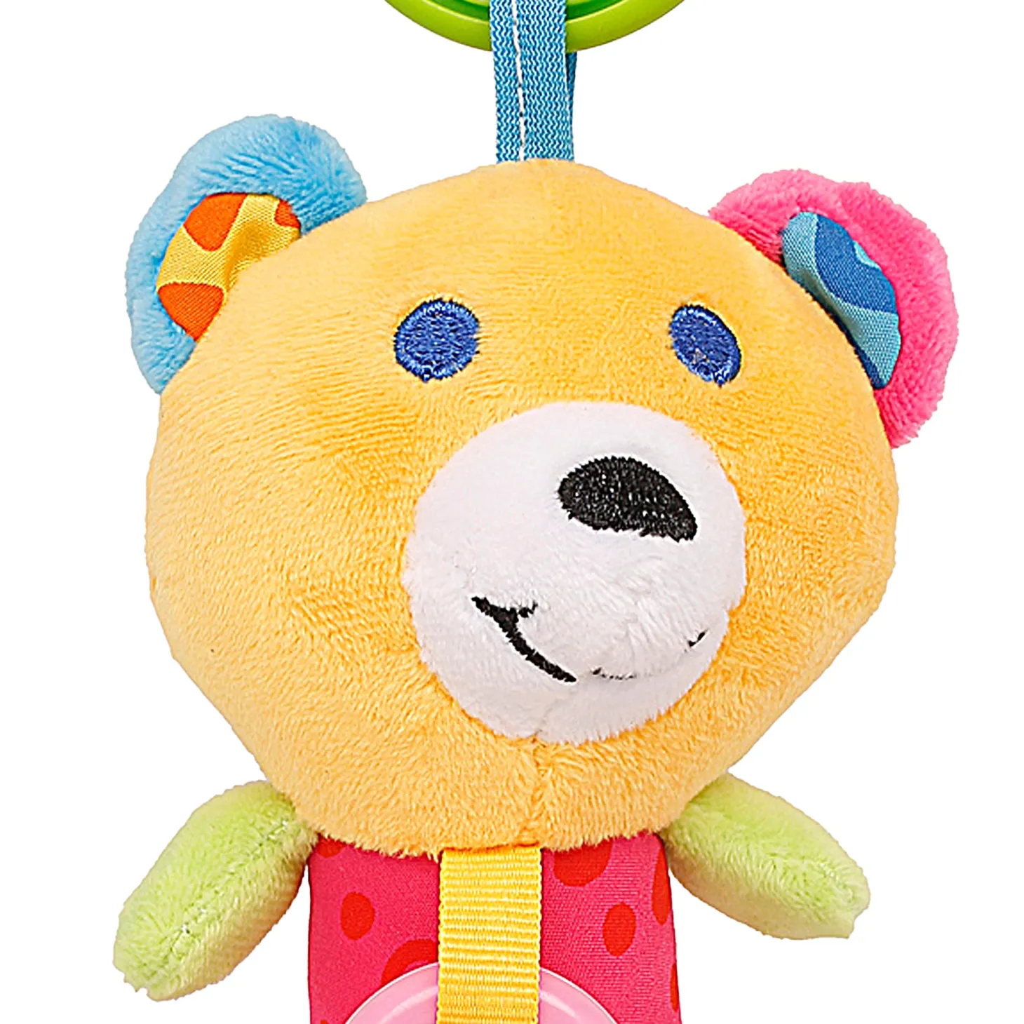 Happy Animal Orange And Pink Rattle