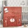 Happy Bear Brown Two-Ply Blanket