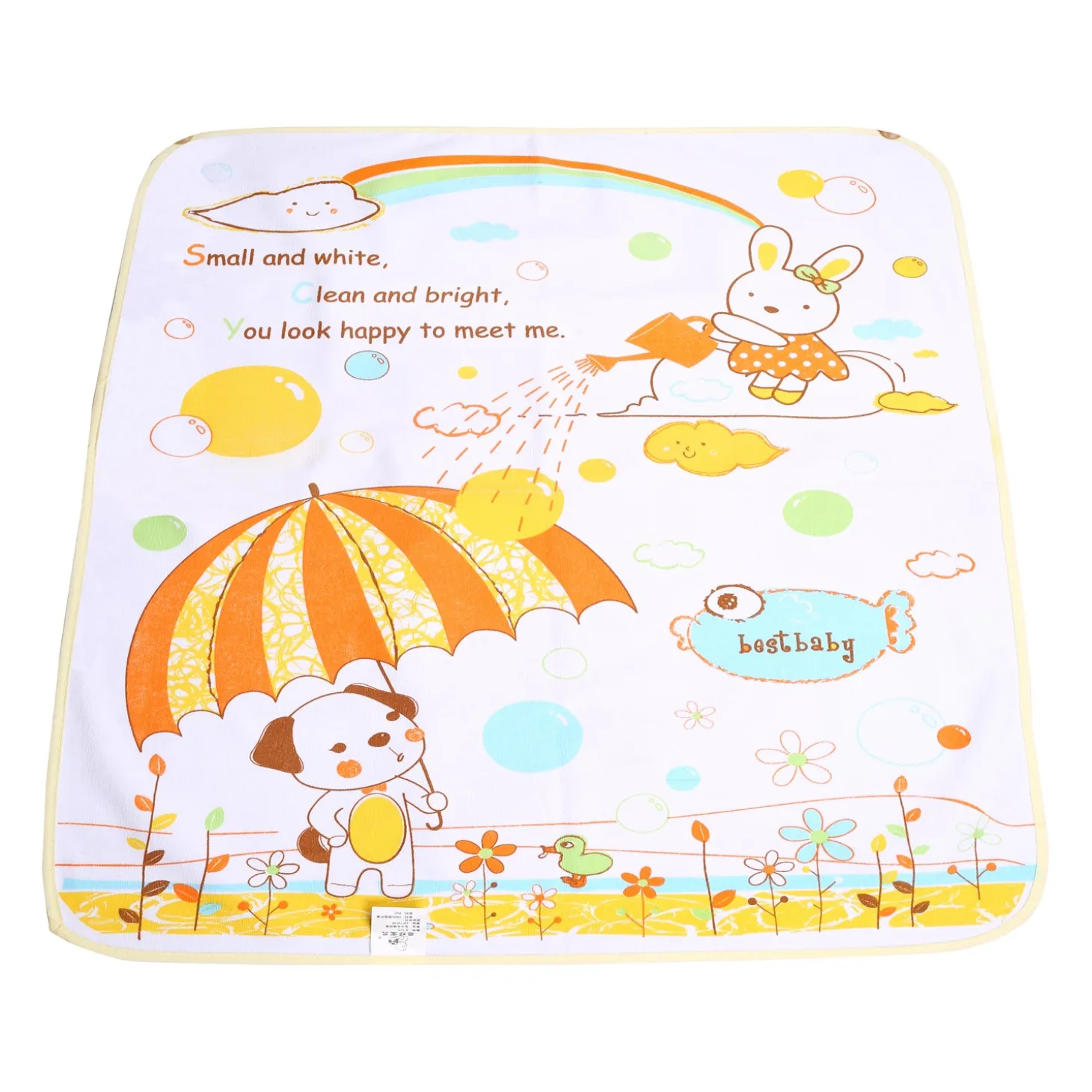 Happy Dreaming Yellow Water-resistant Bed Protector