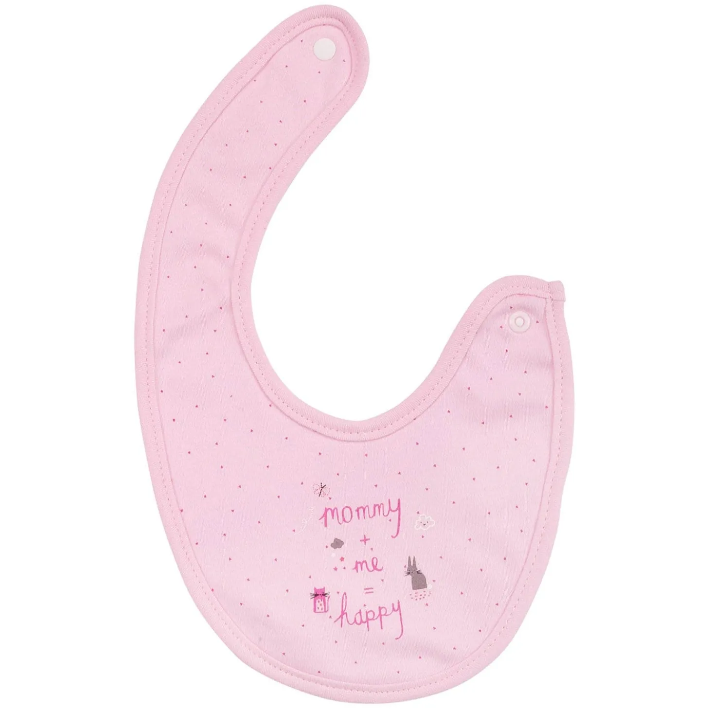 Happy Mommy Daddy Pink 3 Pk Bibs