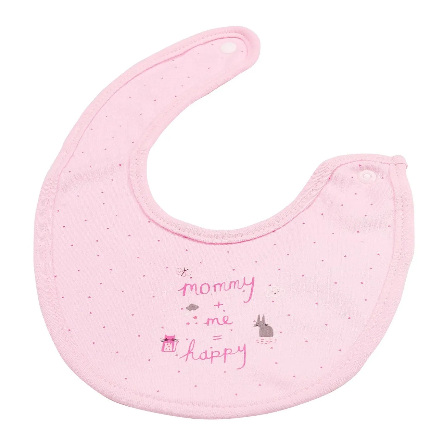 Happy Mommy Daddy Pink 3 Pk Bibs