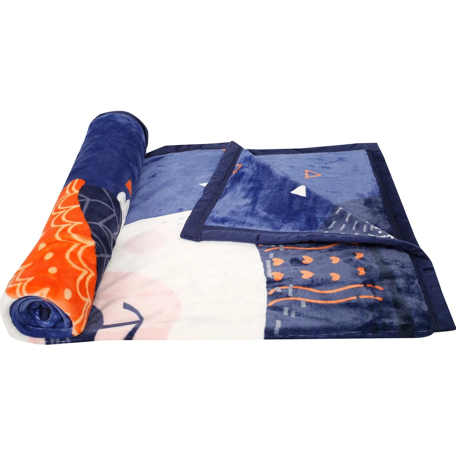 Happy Time Blue Two-Ply Blanket