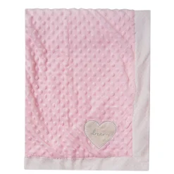 Heart Full Of Dreams Soft Reversible Bubble Blanket Pink