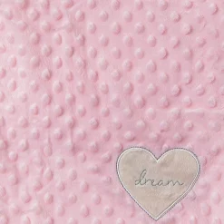 Heart Full Of Dreams Soft Reversible Bubble Blanket Pink