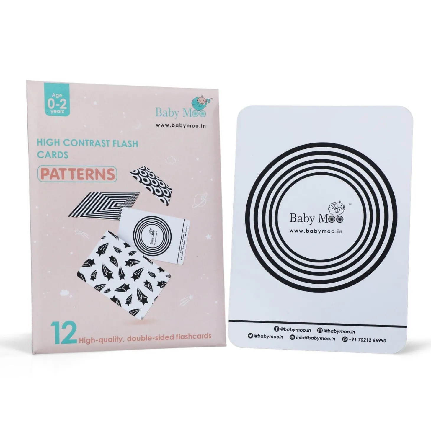 High Contrast Flash Cards 36 Cards - Bundle of Animals And Objects And Vehicles And Patterns