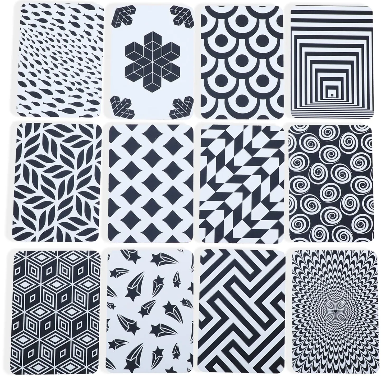 High Contrast Flash Cards 36 Cards - Bundle of Animals And Objects And Vehicles And Patterns