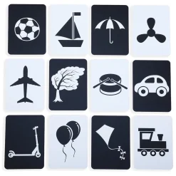 High Contrast Flash Cards 36 Cards - Bundle of Animals And Objects And Vehicles And Patterns