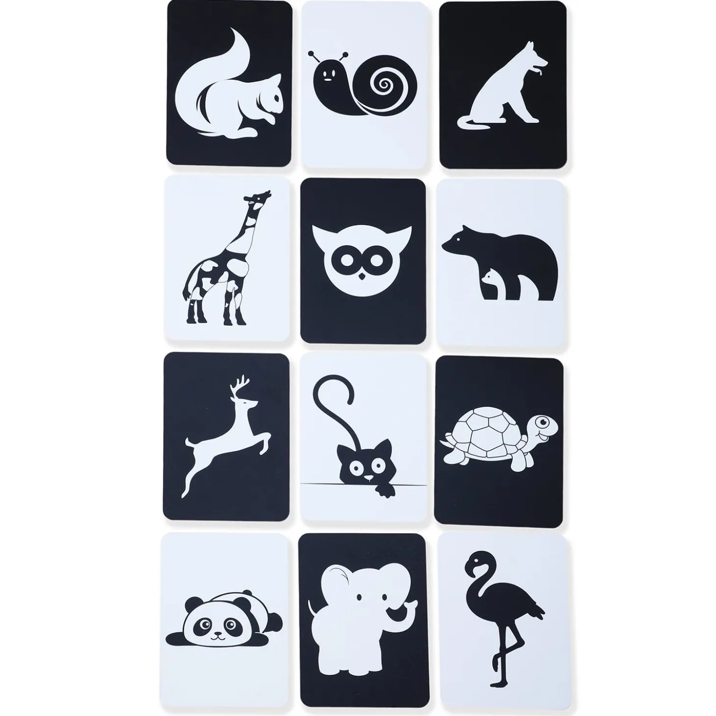 High Contrast Flash Cards 36 Cards - Bundle of Animals And Objects And Vehicles And Patterns
