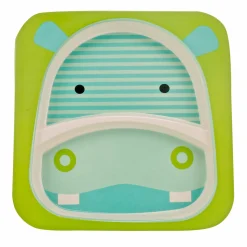 Hippo Green And Turquoise Bamboo Fiber Dinner Set Large