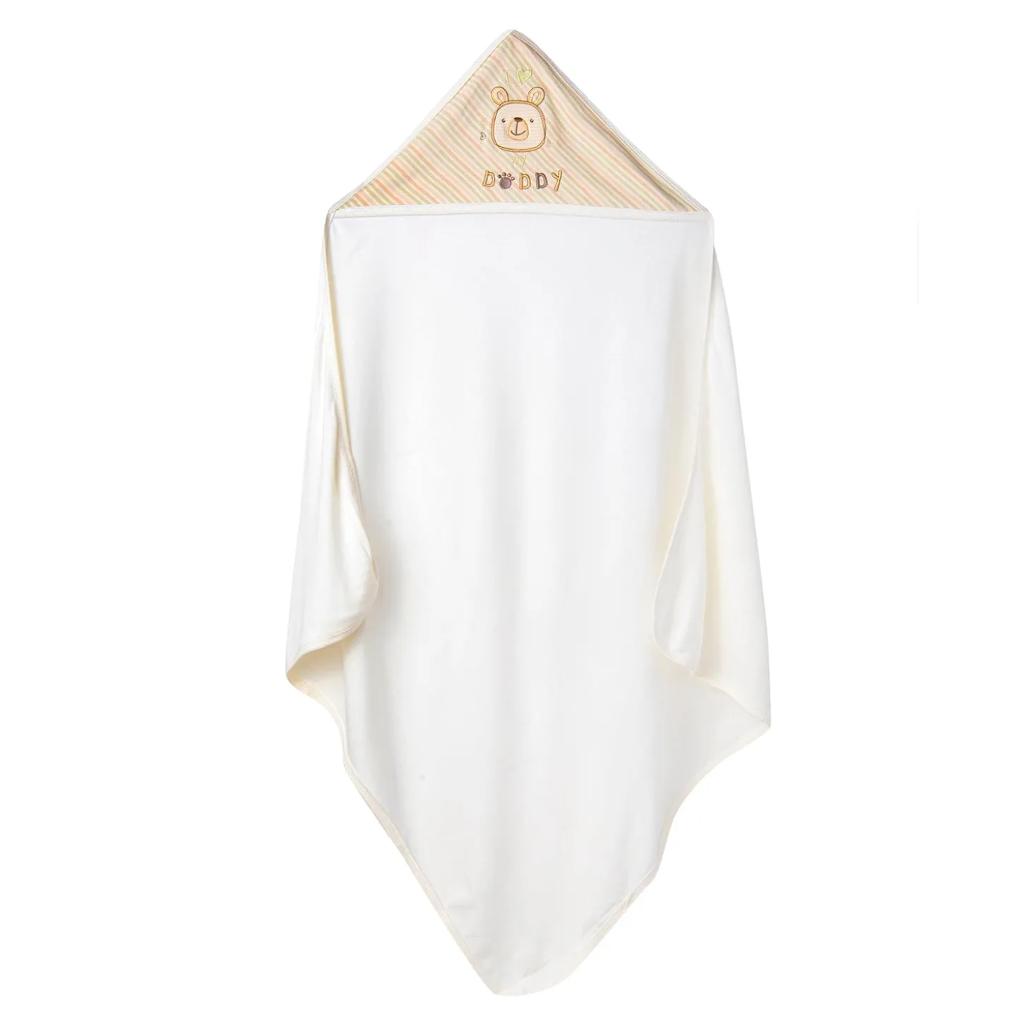 Hooded Wrapper 100% Cotton I Love My Daddy White
