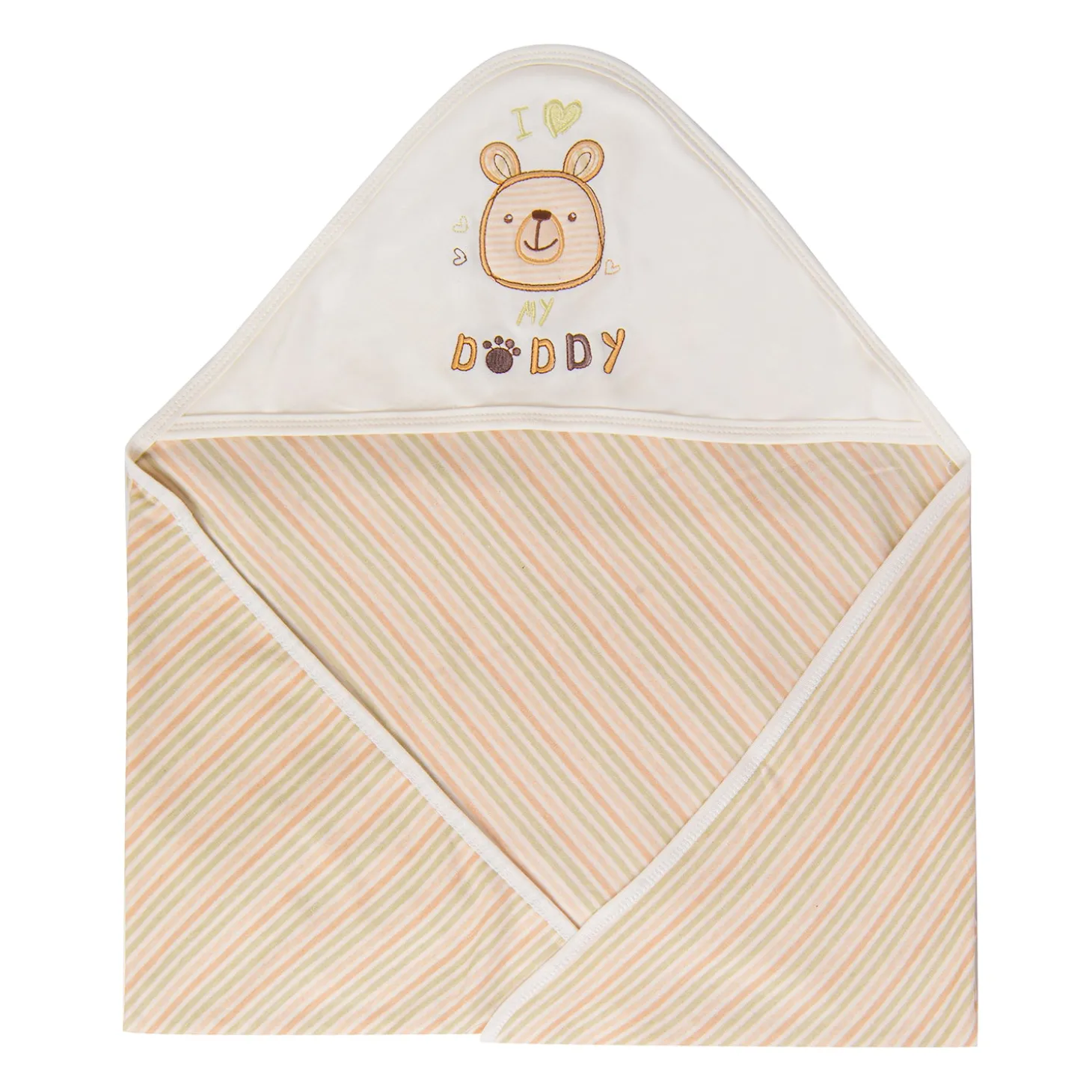 Hooded Wrapper 100% Cotton I Love My Daddy Multicolour